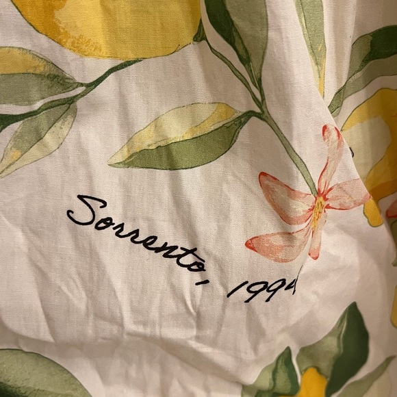 H&M Lemon Print Dress - White and Yellow size xl NWOT - Picture 3 of 7